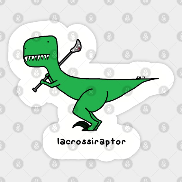 lacrossiraptor Sticker by paintbydumbers